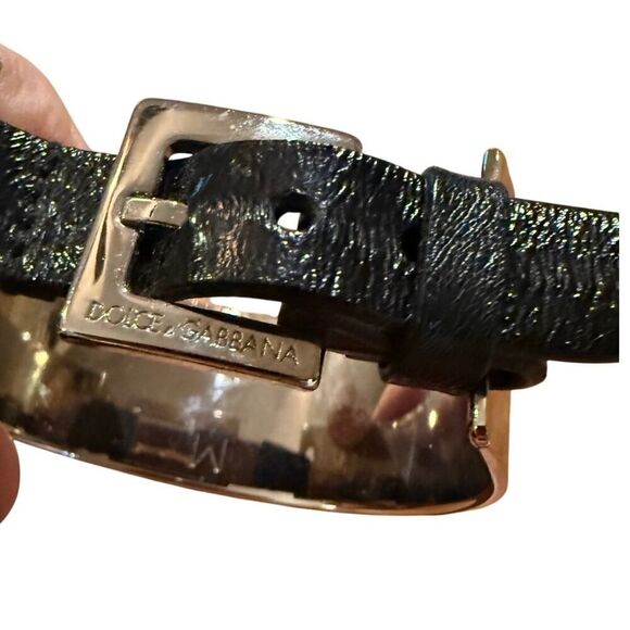Dolce & Gabbana “Men’s Collection” Silver Toned Cuff with Leather Buckle - Picture 2 of 5